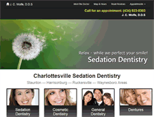 Tablet Screenshot of dentistcharlottesville.com